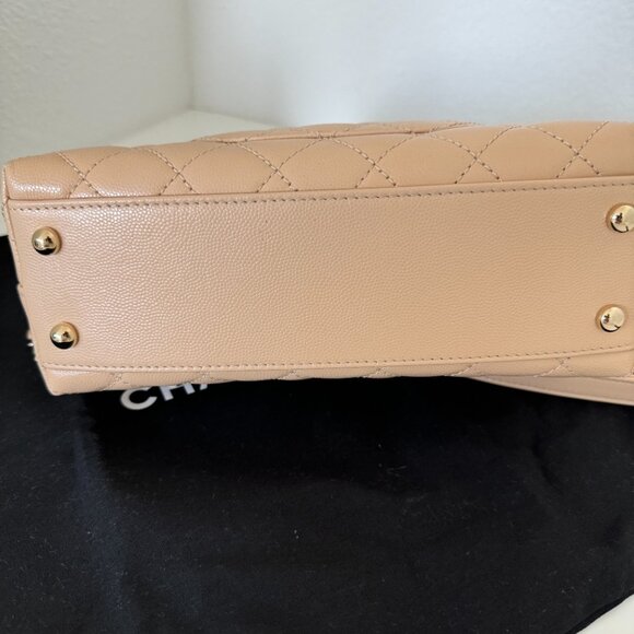 Chanel Beige Flap Bag with Top Handle - Picture 7 of 8